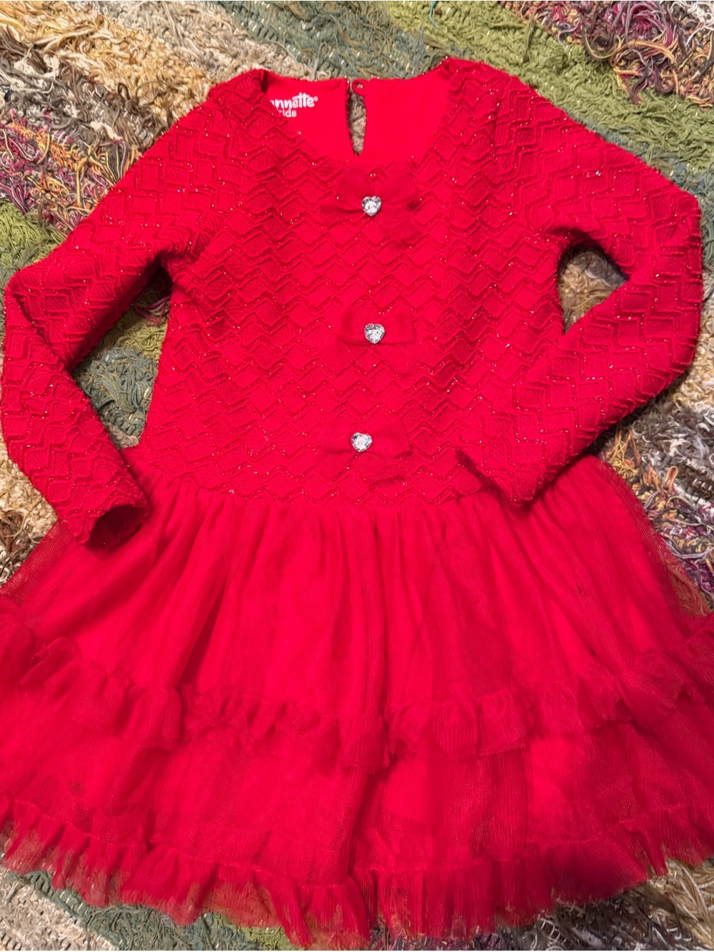 Nannette Kids size 5 Red Tulle Party Dress!